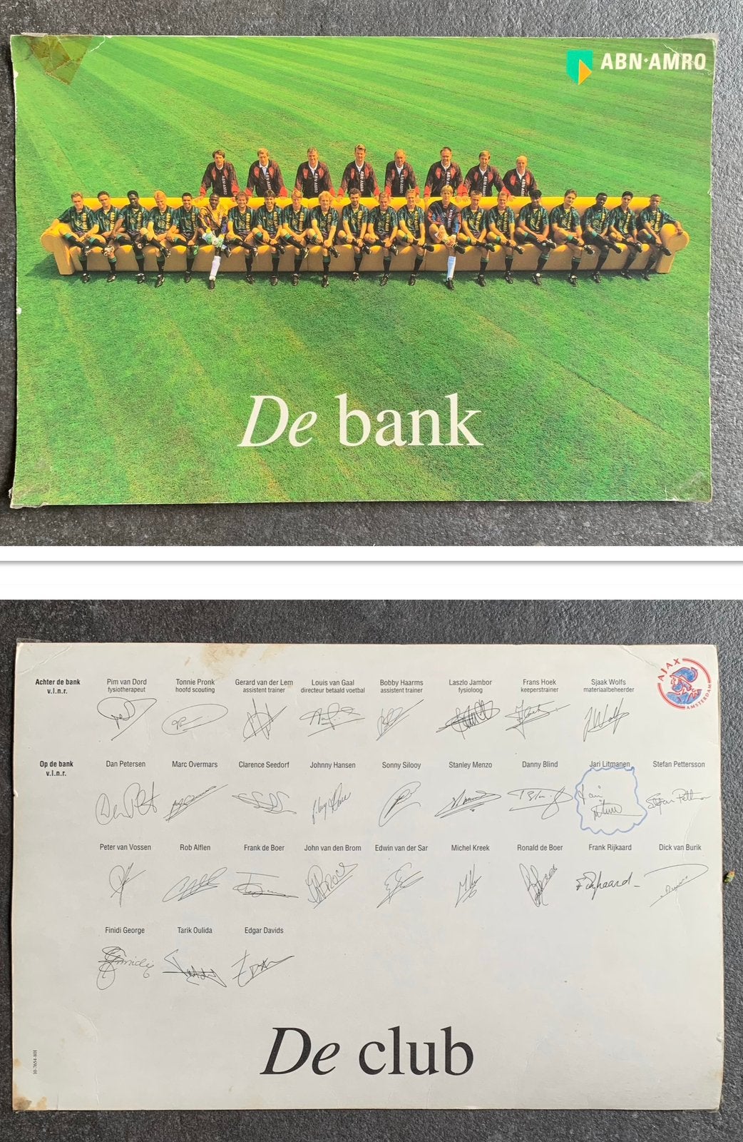 Ajax Amsterdam: De Bank SpelersKaart, Ophalen of Verzenden