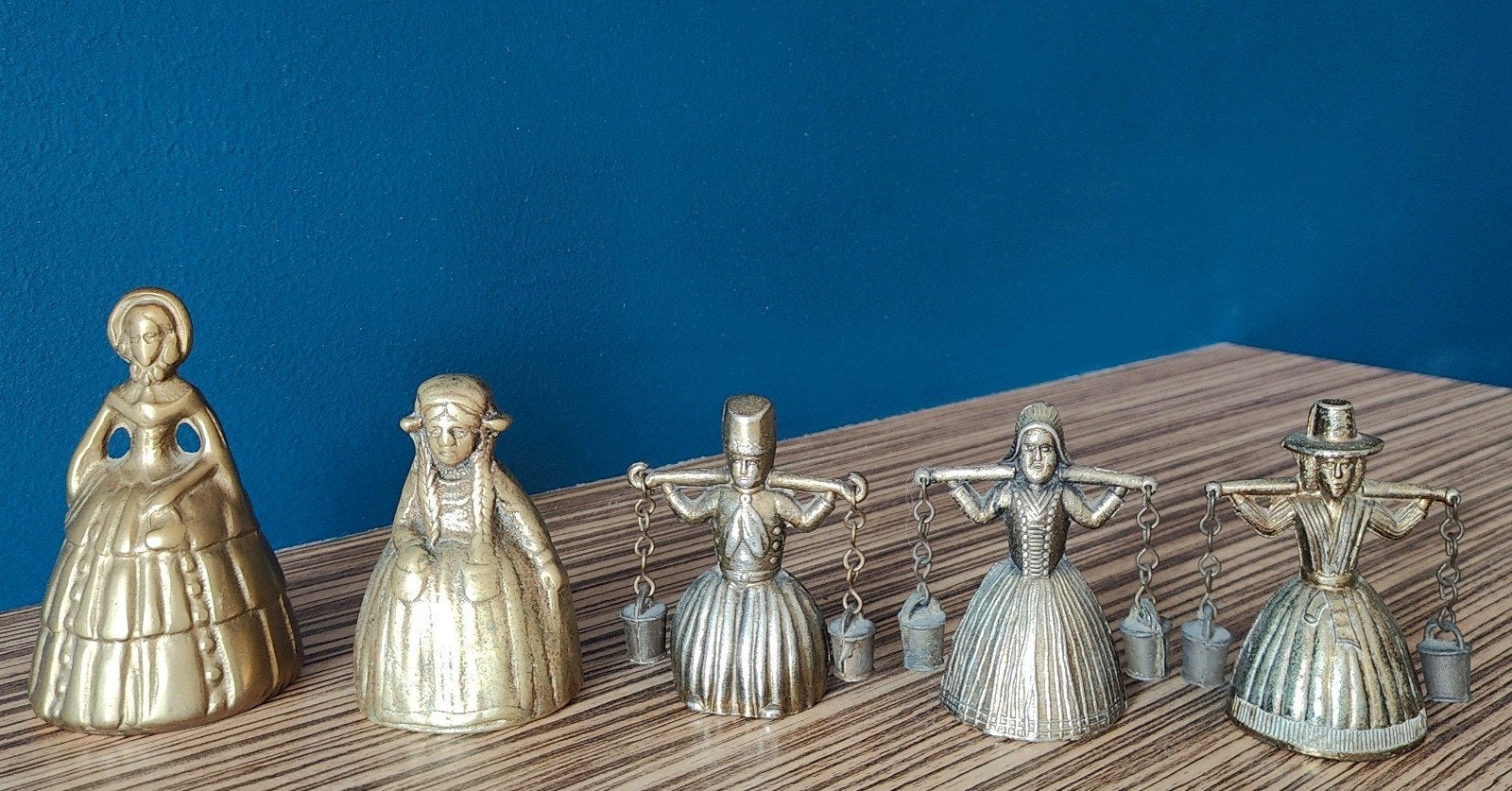 Set van 5 vintage tafelbellen, Antiek en Kunst, Ophalen of Verzenden