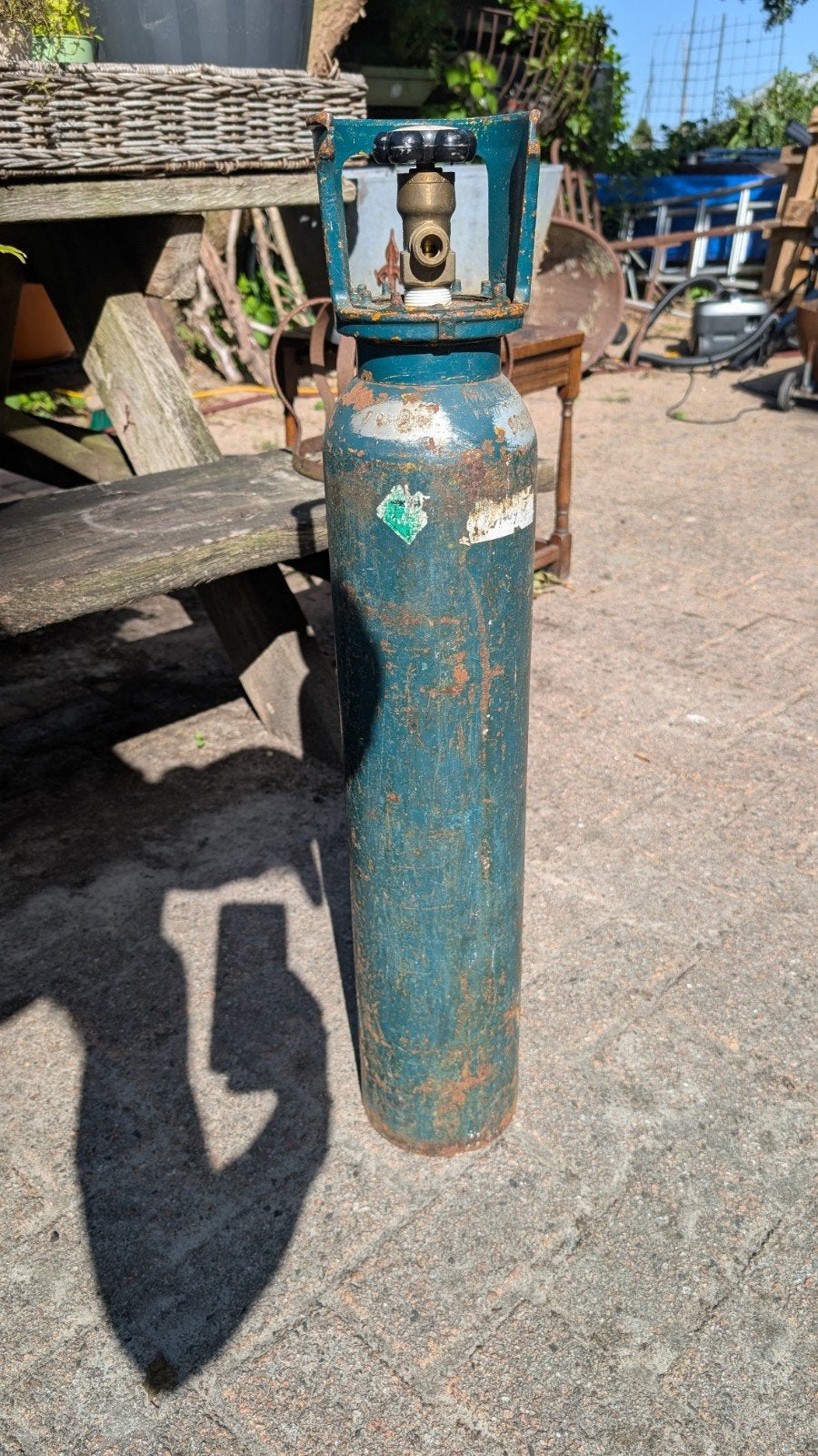 Lege stalen CO2 gasfles 6 kg (8.9L) - Horeca / Lassen / Aqua, Ophalen