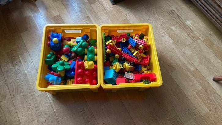 Krat Duplo en krat grote Lego, Kinderen en Baby's, Speelgoed | Duplo en Lego, Ophalen, Duplo