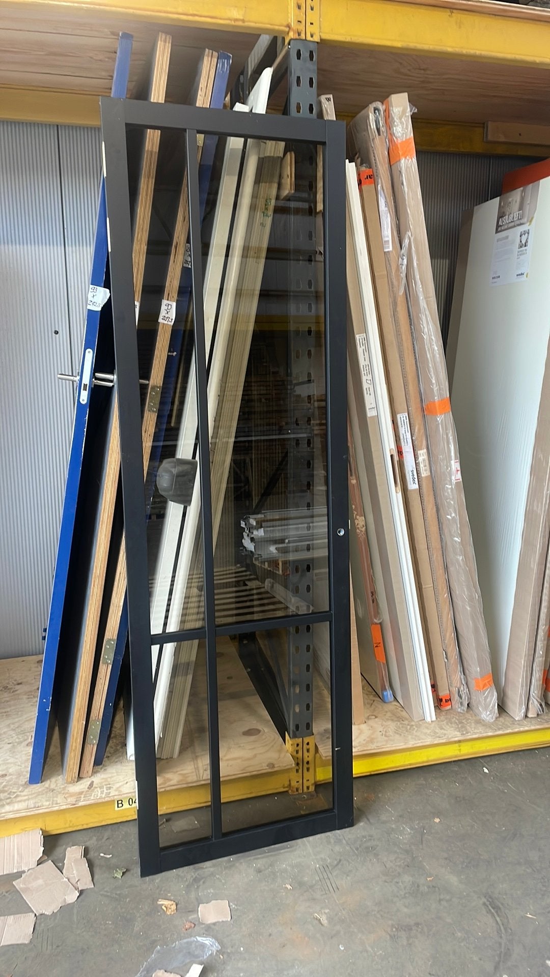 Binnendeur met glas 73x231,5, Ophalen, Glas, Binnendeur, 200 tot 215 cm