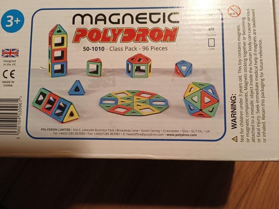 Magnetic Polydron  94-delige set, Ophalen of Verzenden, Zo goed als nieuw, Overige merken