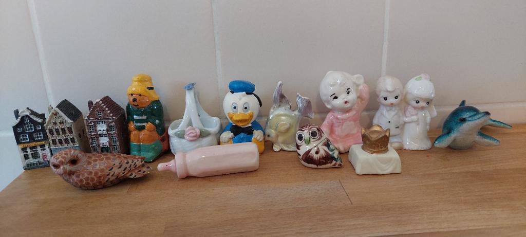 14 vintage letterbak figuren ., Ophalen of Verzenden, Overige typen