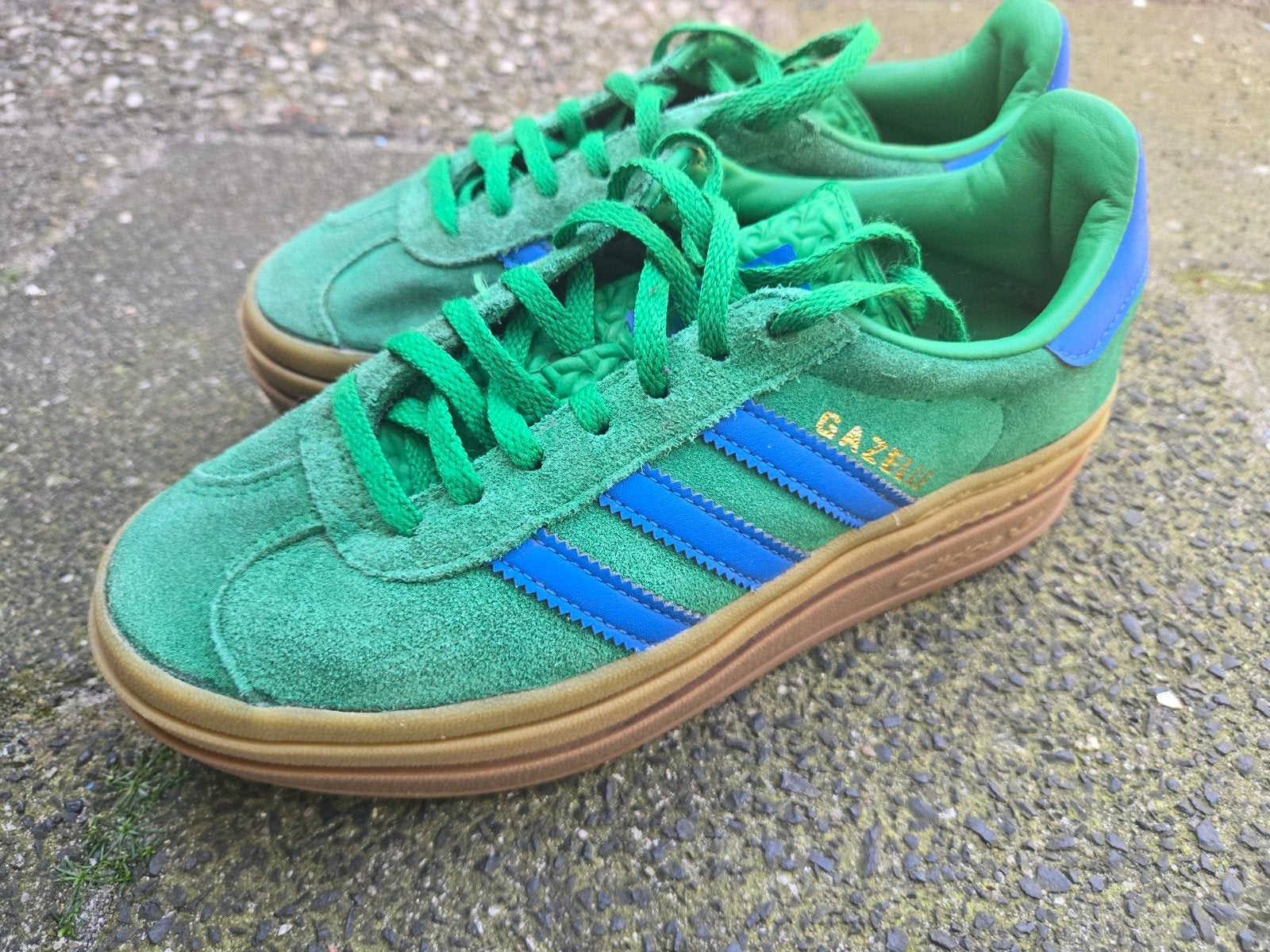 Adidas Gazelle sneakers maat 36 2/3 - Groen met blauw, Ophalen