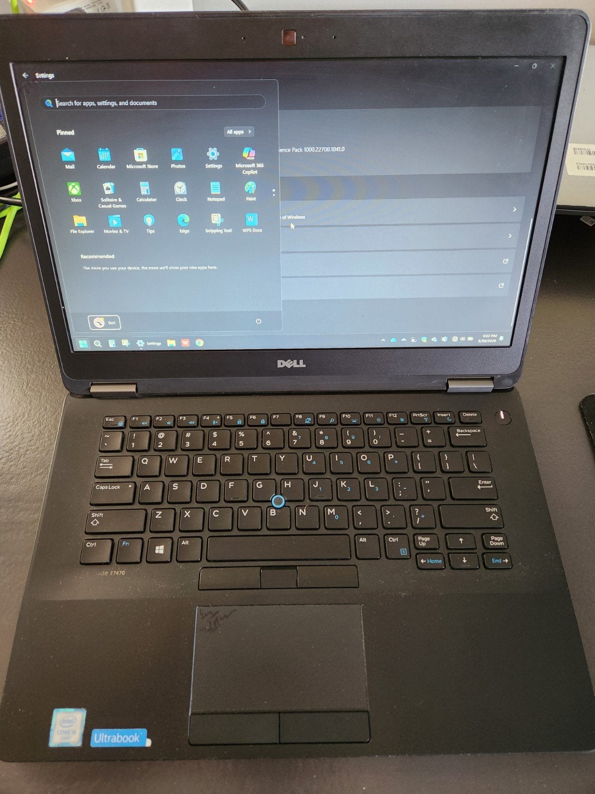Dell Latitude E7470 i5-6300U 8GB RAM 256SSD Ultrabook, Gebruikt, 2 tot 3 Ghz, Qwerty, 8 GB