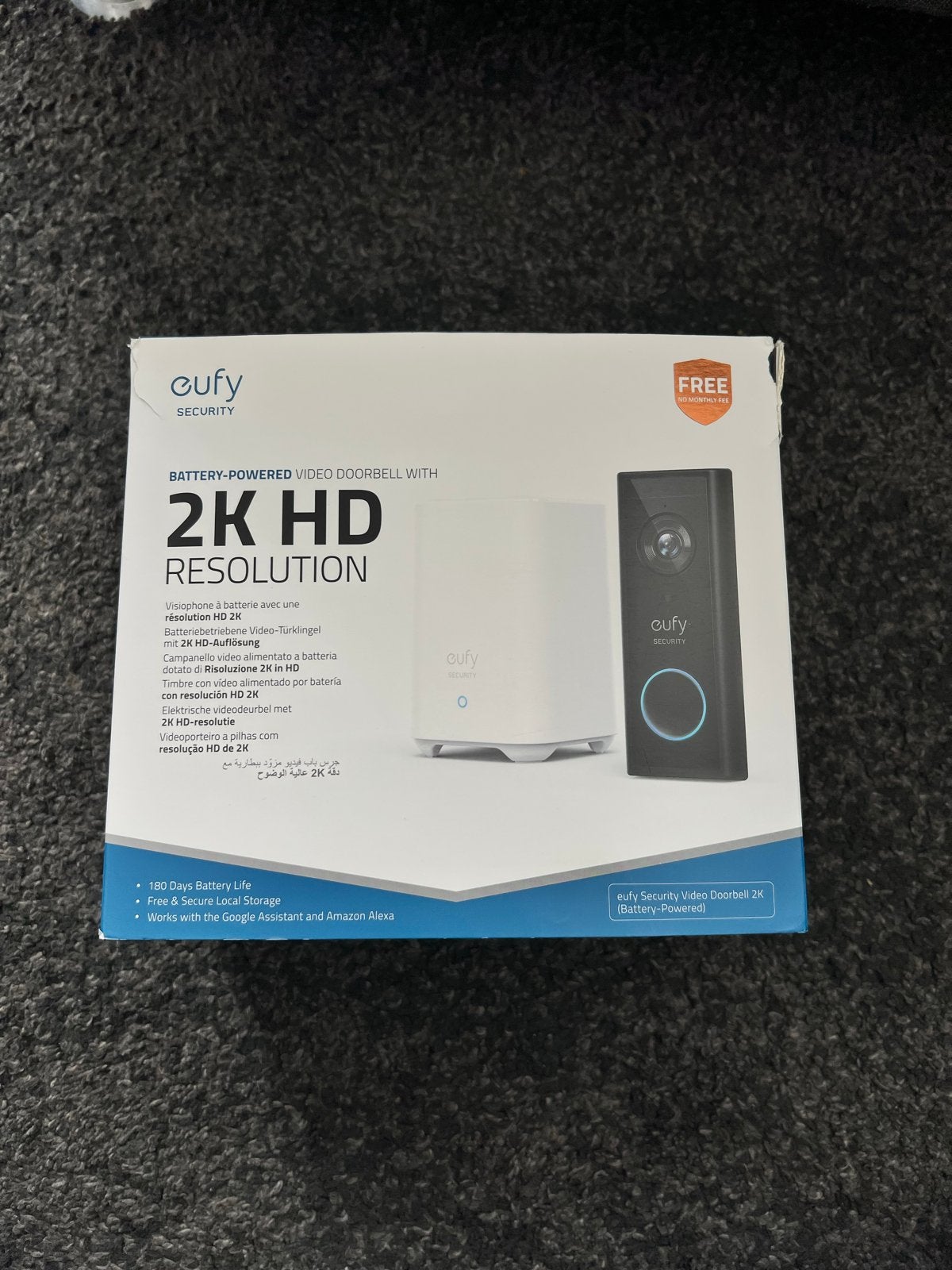 Eufy Security Video Deurbel 2K HD, Ophalen of Verzenden, Zo goed als nieuw, Buitencamera
