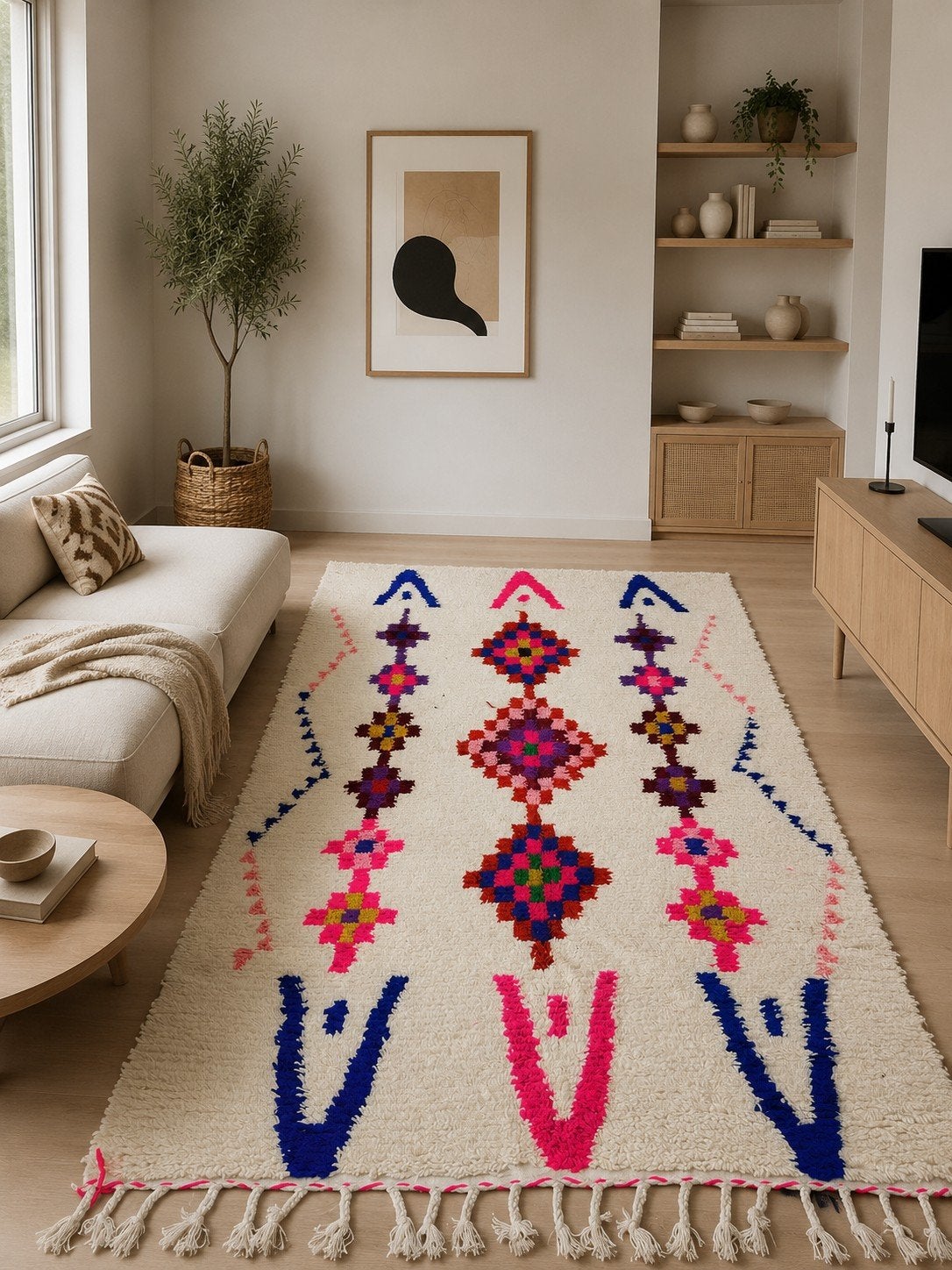 Berber Marokkaans Vloerkleed - 250x150cm, Huis en Inrichting, Ophalen of Verzenden