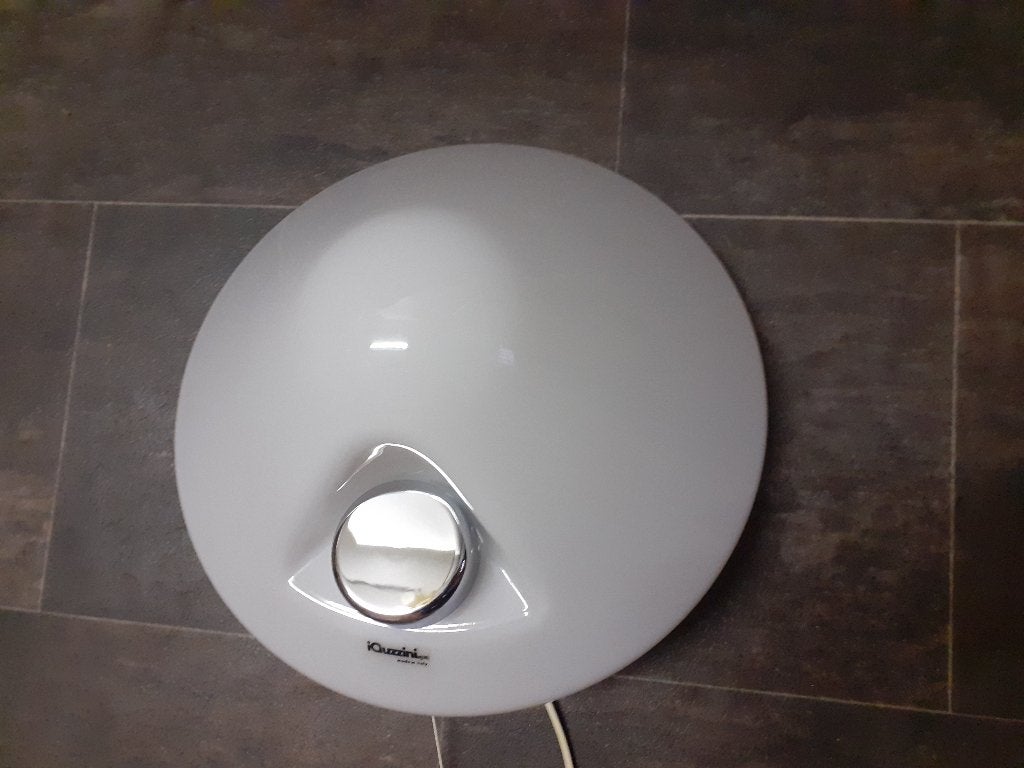 Guzzini wandlamp space age design retro jaren 70 wit 30 cm, Guzzini, Gebruikt, Kunststof, ?