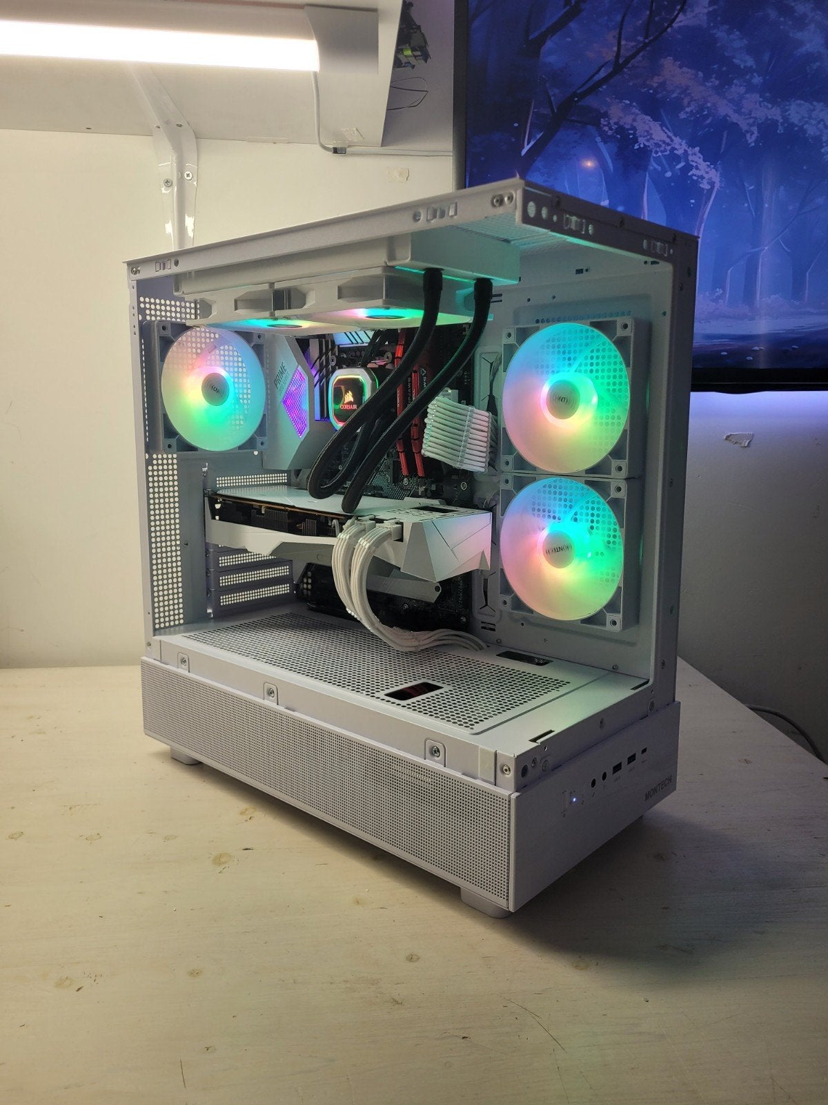GAME PC/RTX 3060 TI/I5 9600K/1,25TB/16GB DDR4/WIT/''NIEUW''/, Ophalen of Verzenden, Zo goed als nieuw, HDD, 1 TB