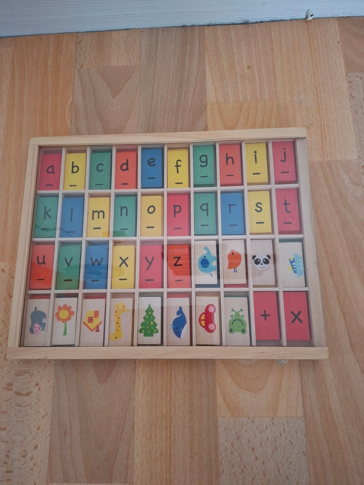 Houten alfabet en cijfers leerset voor kinderen, Ophalen, Gebruikt, Taal en Lezen