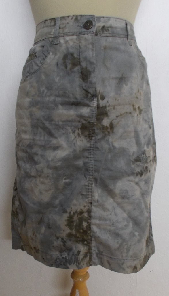 Stoere camouflage rok in bruin/grijs print van Sandwich! M, Maat 38/40 (M), Ophalen of Verzenden, Zo goed als nieuw, Knielengte