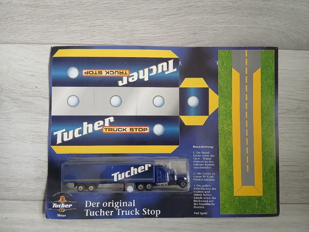 Amerikaanse Truck met Truckstop als bouwplaat 1:87, Overige merken, 1:50 of kleiner, Nieuw, Ophalen of Verzenden