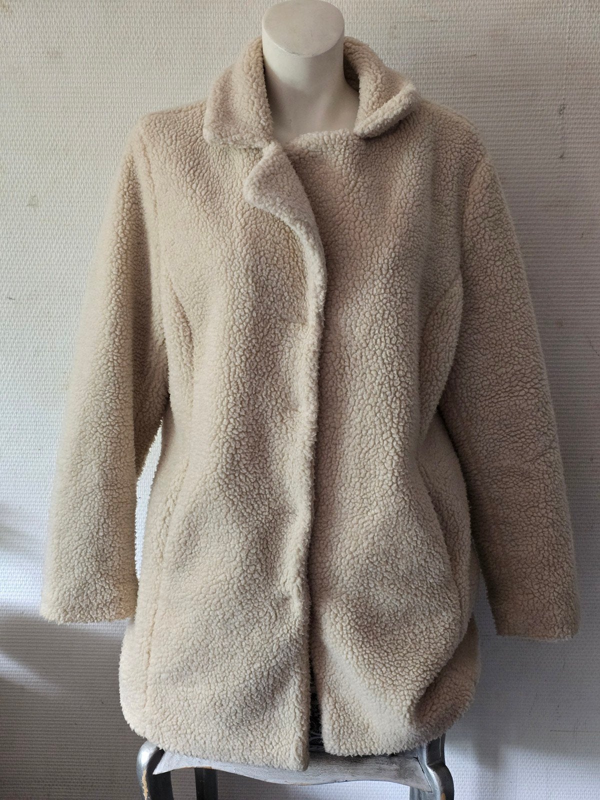 CL Essentials Teddy Jas Maat XL - Beige, Beige, Maat 46/48 (XL) of groter, CL Essentials, Ophalen of Verzenden