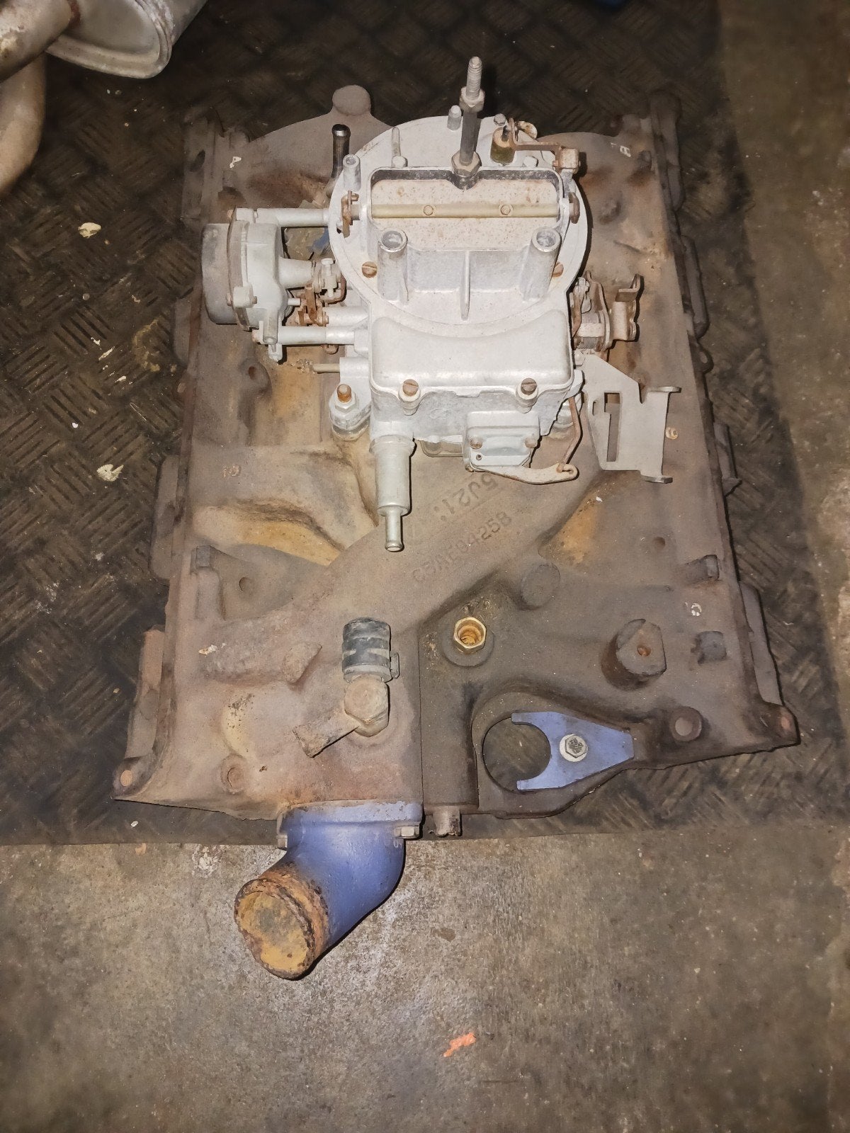 Inlaatspruitstuk Ford V8 met carburateur Fe, Ophalen, Gebruikt, Ford