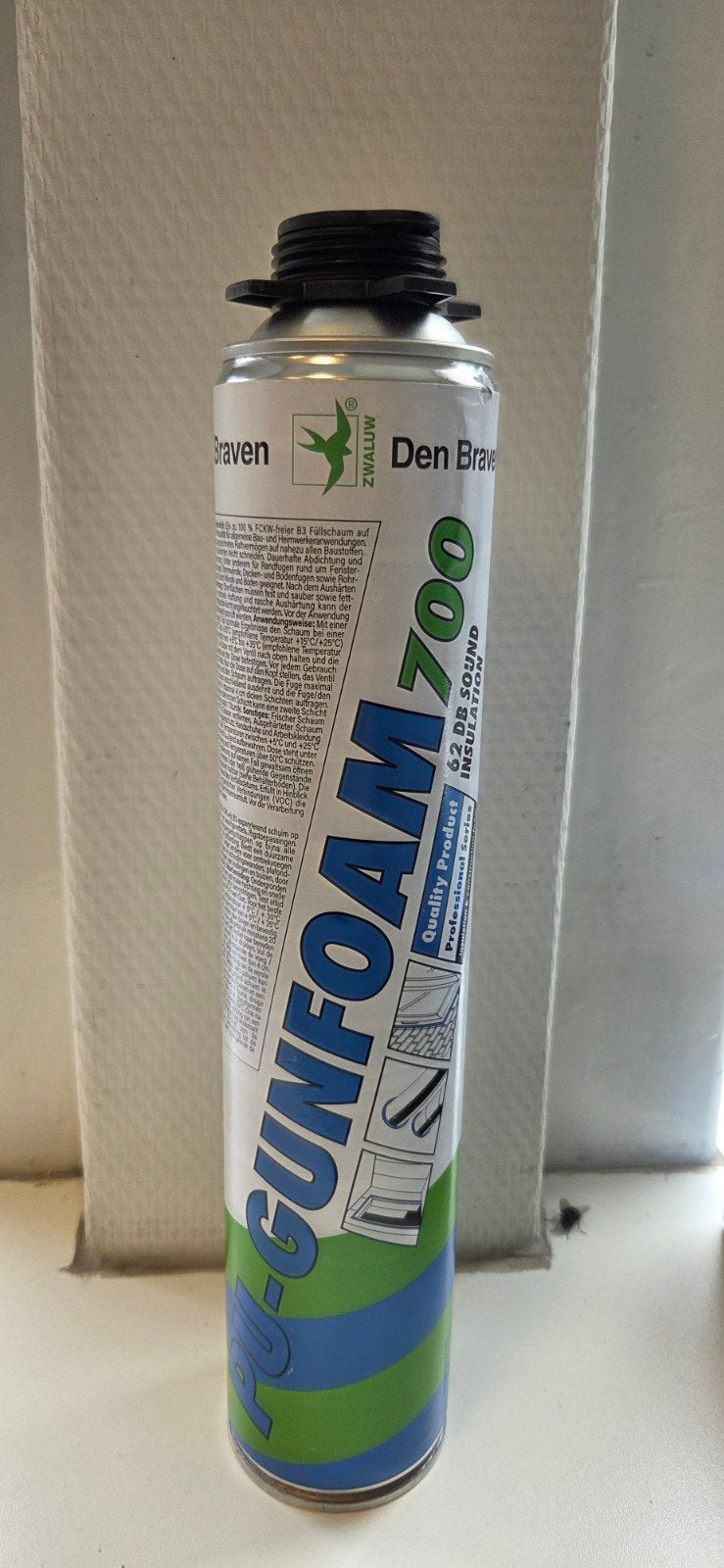 Den Braven Zwaluw PU-Gunfoam 700 Isolatieschuim, Doe-het-zelf en Verbouw, Isolatie en Afdichting, Ophalen of Verzenden