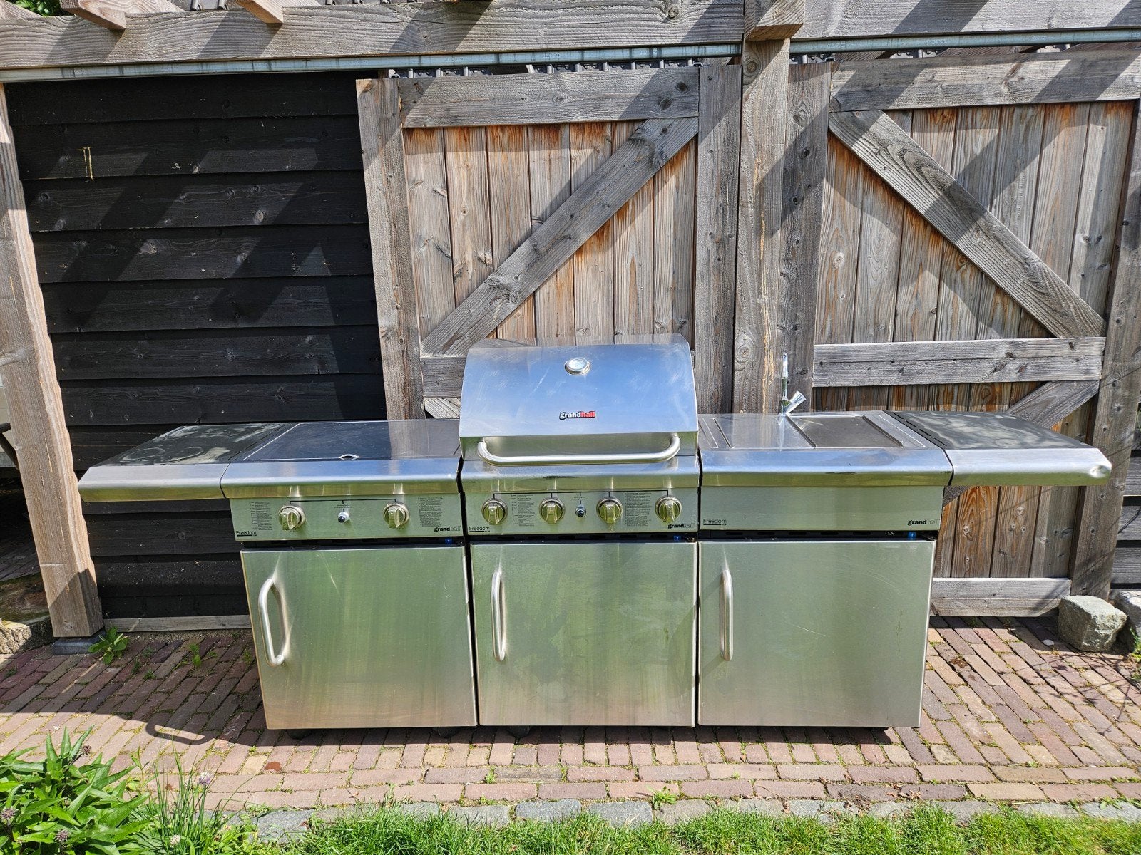 Grandhall buitenkeuken, gasbarbecue set, Freedom 321,445,450, Ophalen of Verzenden, Gebruikt