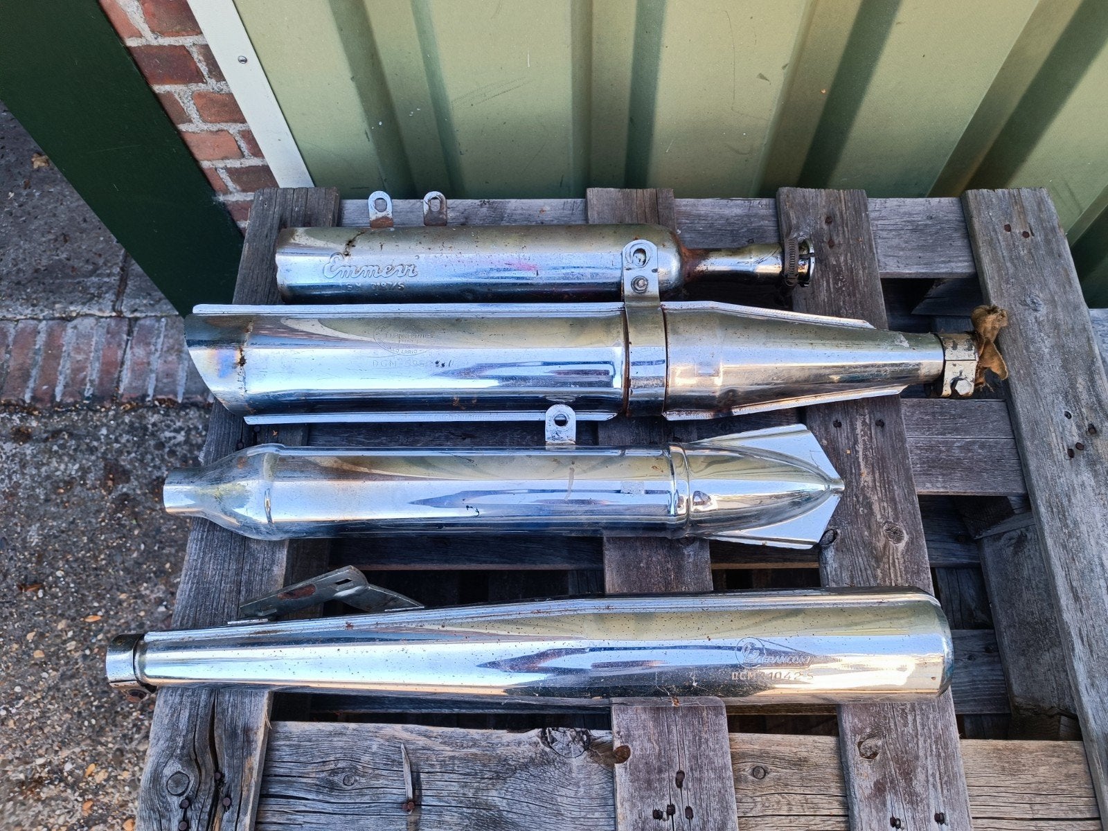 4 uitlaten Emmerr en Lafranconi klassieke motor, Ophalen of Verzenden