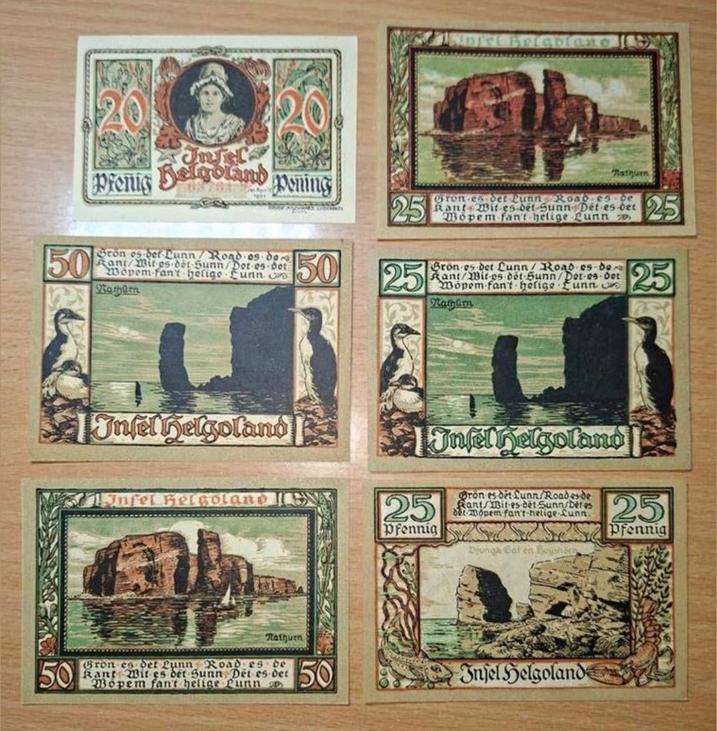 Duits Notgeld Helgoland Noodgeld, Ophalen of Verzenden, Duitsland