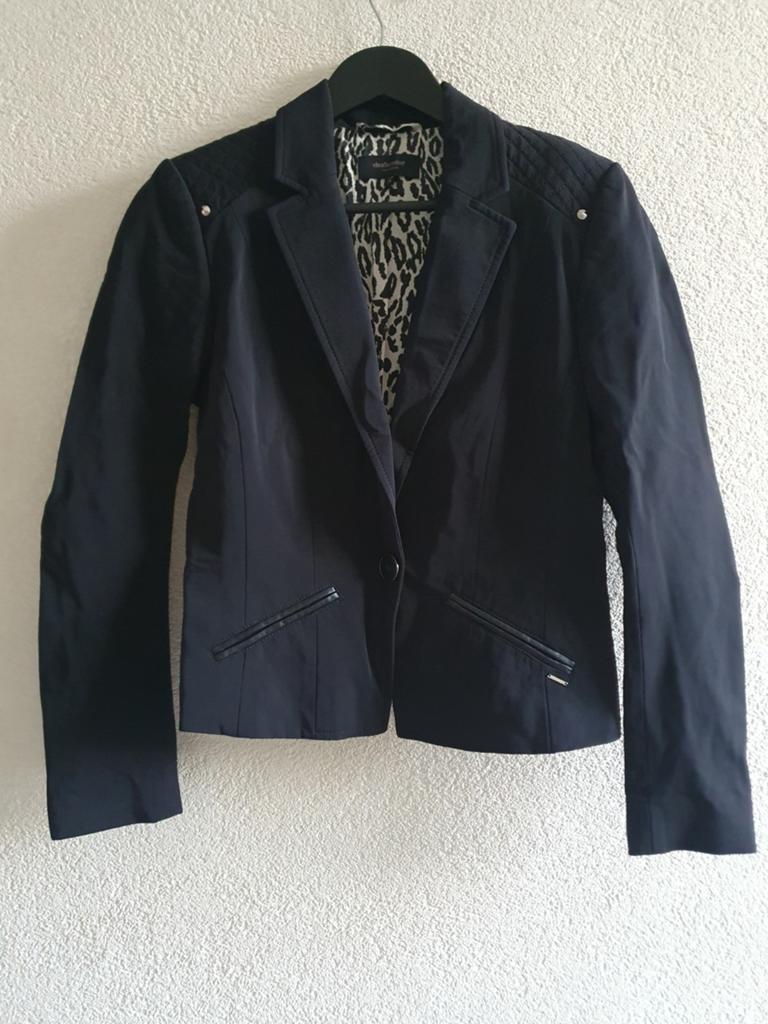 Claudia Sträter Blazer Zwart Maat 38 Luipaardprint Voering, Maat 38/40 (M), Zwart, Ophalen of Verzenden, Gedragen