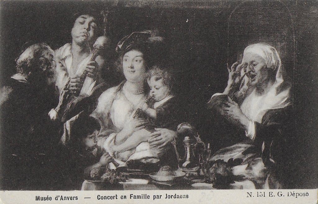 Z339 oude ansichtkaart belgië museum antwerpen jordaens, Ophalen of Verzenden, 1980 tot heden, Gelopen