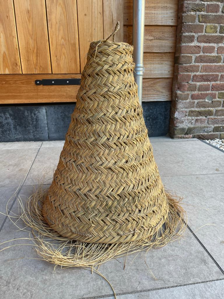 Grote zeegras hanglamp - Boheemse stijl, Huis en Inrichting, Lampen | Hanglampen, Ophalen of Verzenden, Nieuw, Overige materialen