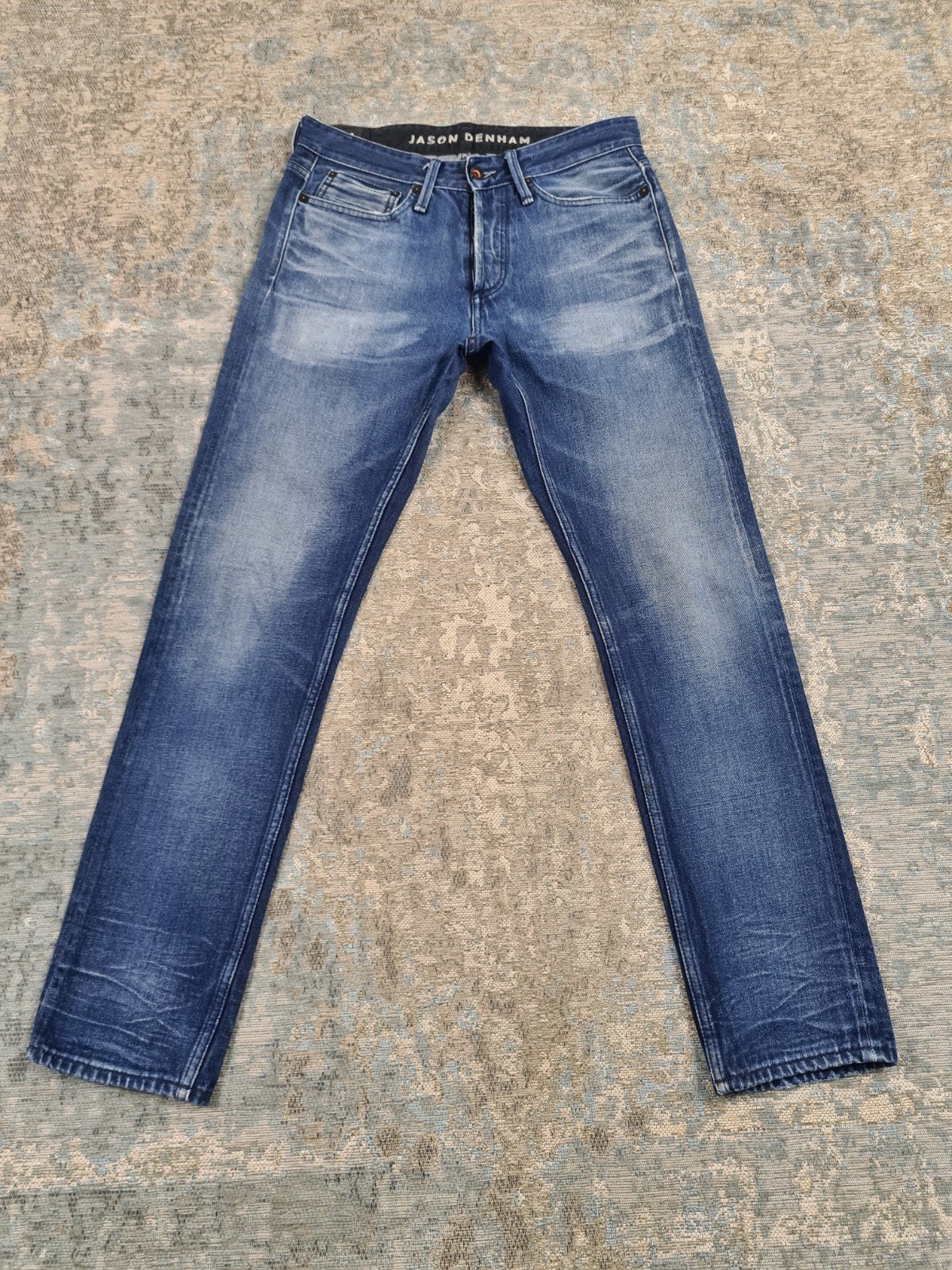 DENHAM RAZOR JASON W30 L30 Slim 100% katoen Bronno3030, https://www.denham.com/contact/, Denham, Blauw, W32 (confectie 46) of kleiner