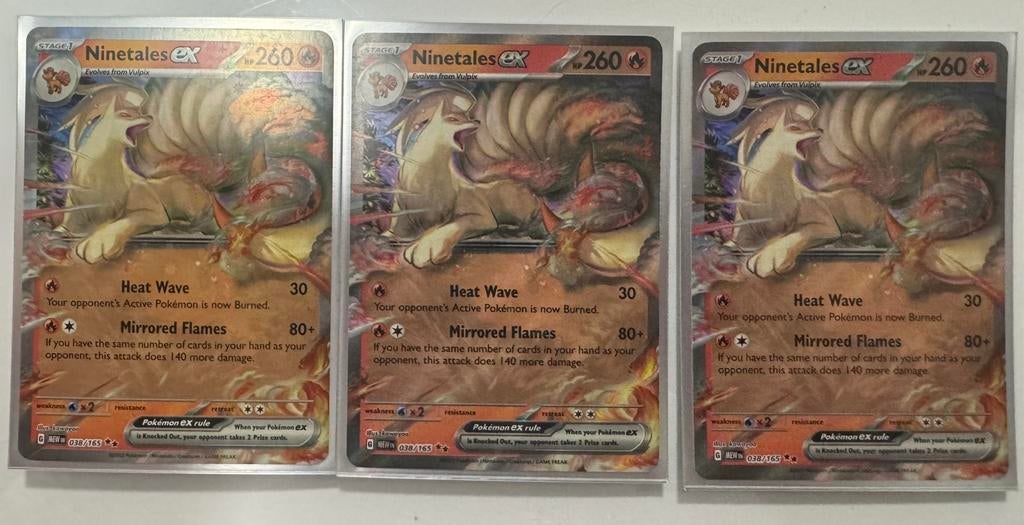 Ninetales ex 038/165 Pokemon 151, Ophalen of Verzenden, Zo goed als nieuw