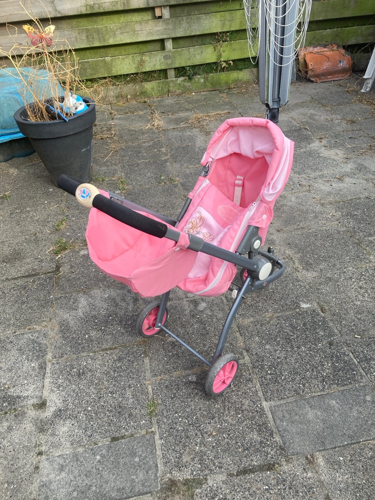 Baby Born poppenwagen roze, Ophalen, Gebruikt, Babypop