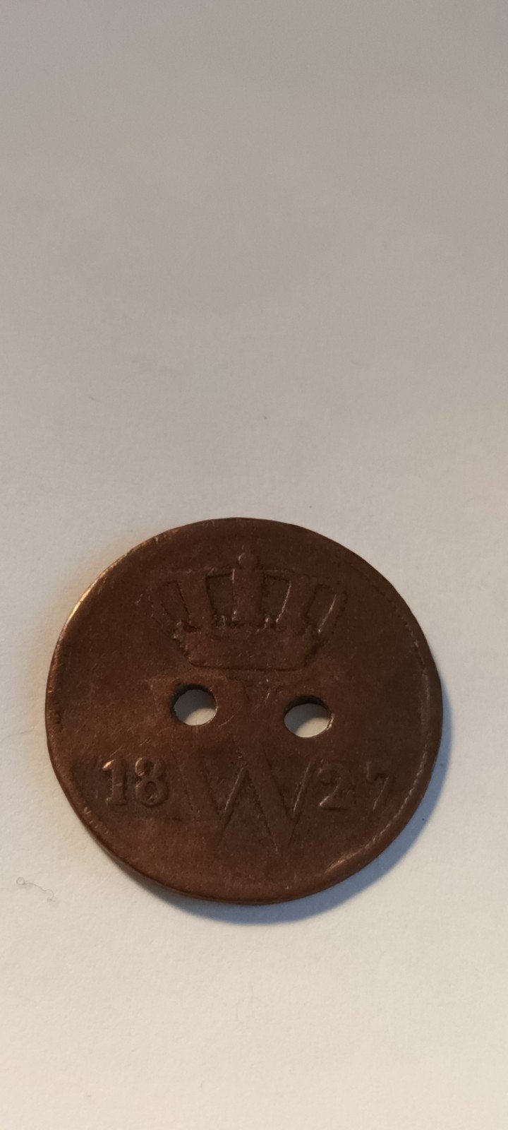 Zeldzame Nederlandse 1 cent munt uit 1827, Ophalen of Verzenden, Koning Willem I, 1 cent, Losse munt