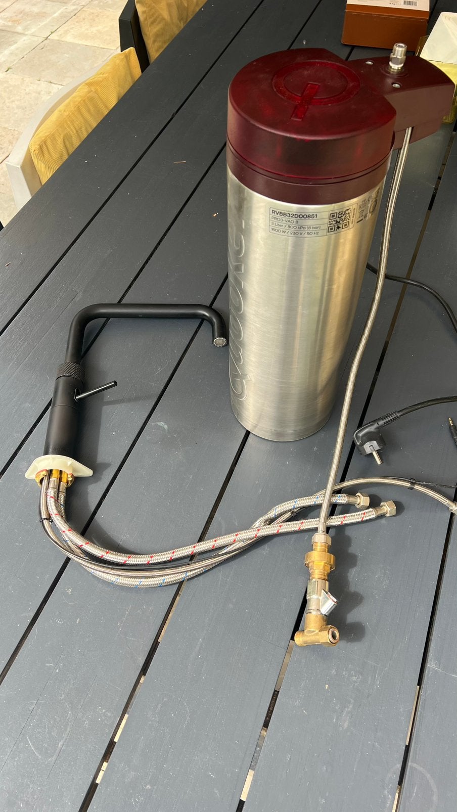 Quooker PRO3-VAQ B met zwarte quooker fusion  kraan, Doe-het-zelf en Verbouw, Geisers en Boilers, Aardgas, Minder dan 20 liter