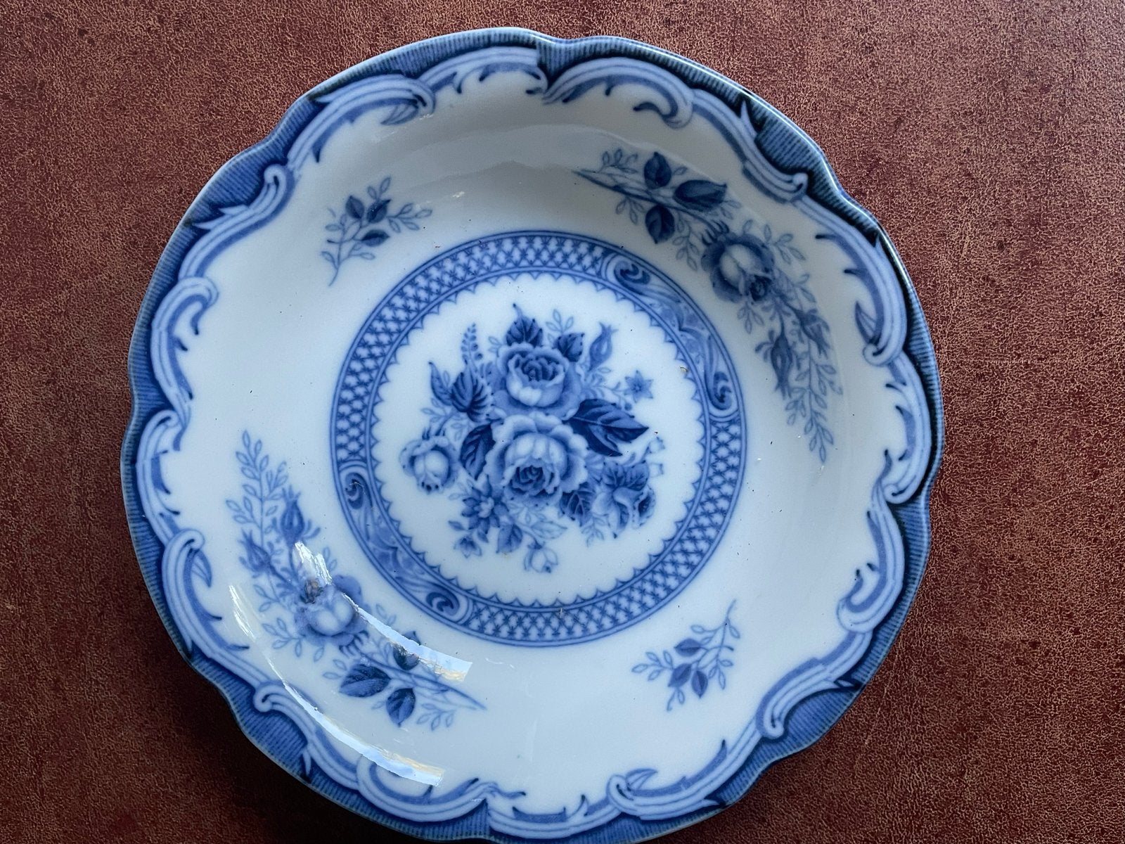 Blauw-wit schaaltje 'Blue Rose Fine China', Ophalen of Verzenden