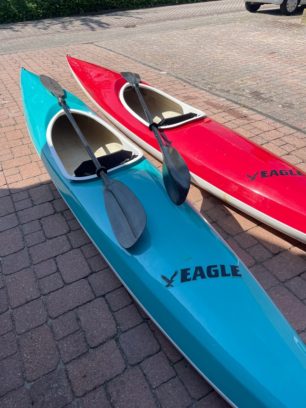 2x Kajak Eagle 450 met toebehoren, Watersport en Boten, Ophalen, Gebruikt, Eén persoon, Met peddels