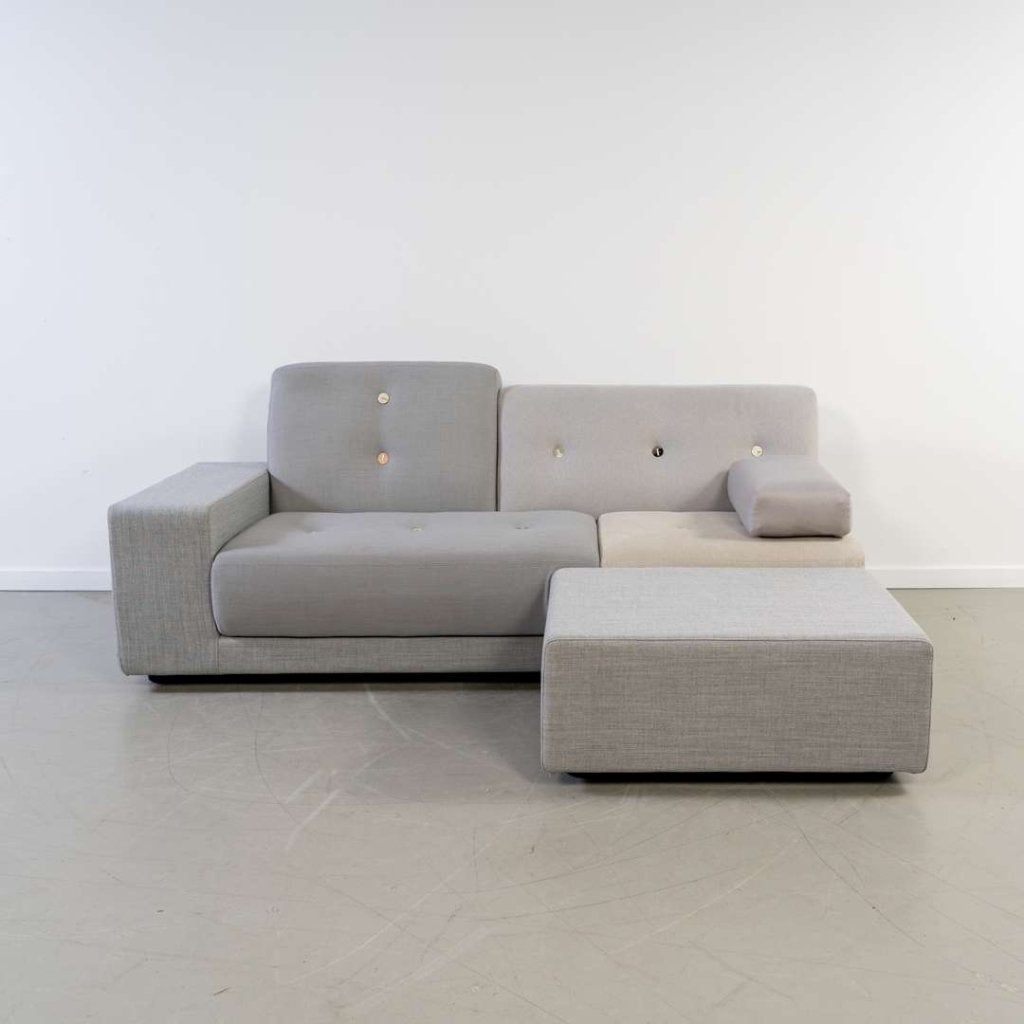 1x Vitra Hella Jongerius Poldersofa Grijs 260 cm, Huis en Inrichting, Niet ingevuld, 250 tot 300 cm, Niet ingevuld, 75 tot 100 cm