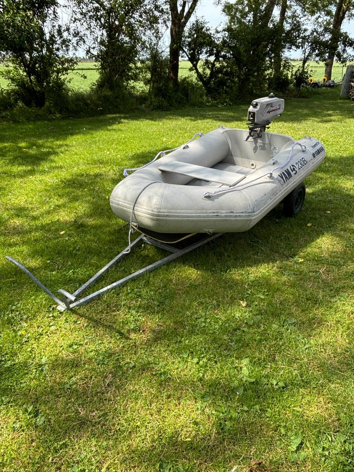 YAM 230 B rubberboot met Tohatsu 3.5 pk buitenboordmotor, Watersport en Boten, Rubberboten, Ophalen, Yam, Overige materialen, Gebruikt