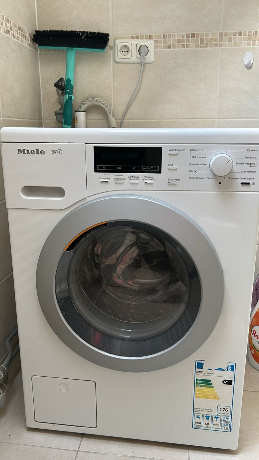 Miele W1 Wasmachine - Voorlader met diverse programma's, Ophalen, Gebruikt, 8 tot 10 kg, 1600 toeren of meer
