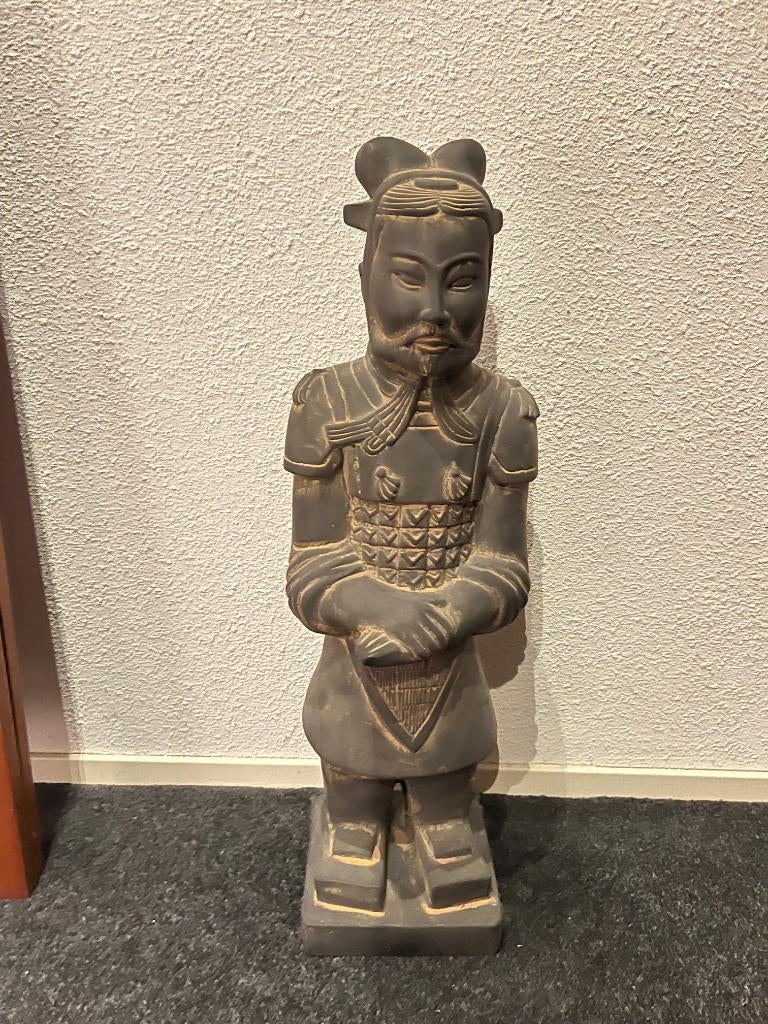 Chinese Terracotta krijger 73 x 23 cm, Antiek en Kunst, Kunst | Beelden en Houtsnijwerken, Ophalen