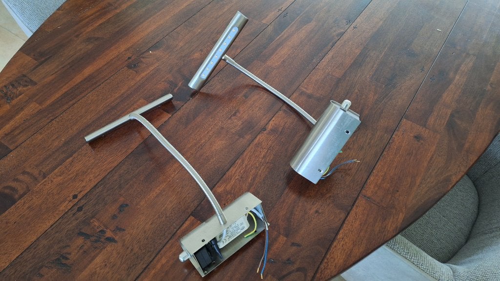 LED wandlampen, Ophalen, Zo goed als nieuw, Metaal, Modern, Strak