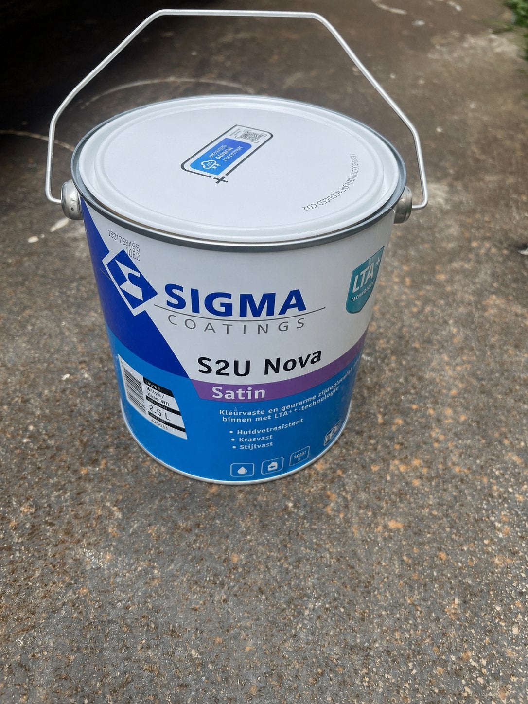 3x sigma s2u nova satin 2,5L ral 9010, Ophalen of Verzenden, Zo goed als nieuw