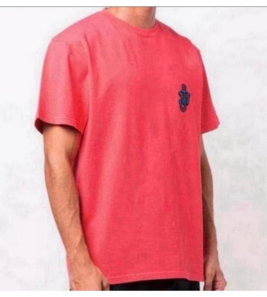 JW ANDERSON Katoenen T-shirt ankerpatch anker Roze maat L, Maat 52/54 (L), Ophalen of Verzenden, Zo goed als nieuw, H