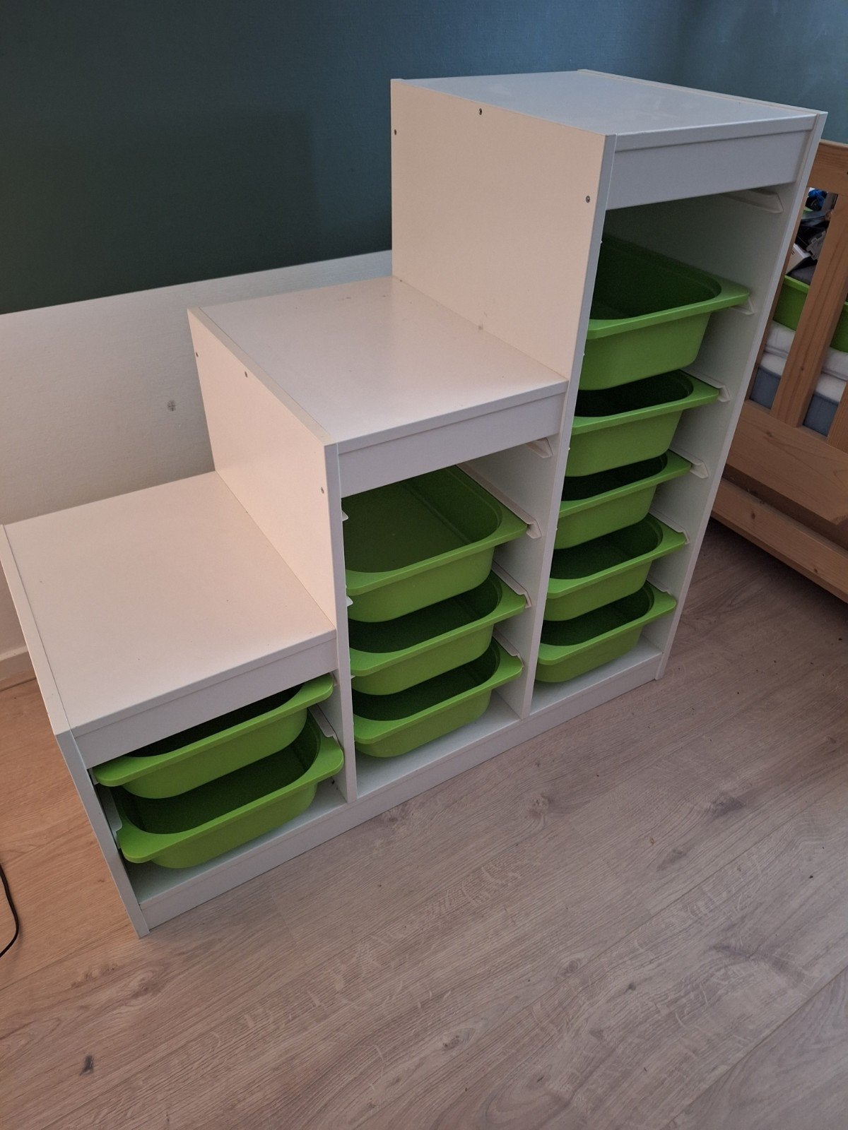 IKEA TROFAST Kast met 12 uitneembare ladebakjes, Huis en Inrichting, Kasten | Ladekasten, Ophalen, Gebruikt, Modern, Speels, 100 tot 150 cm