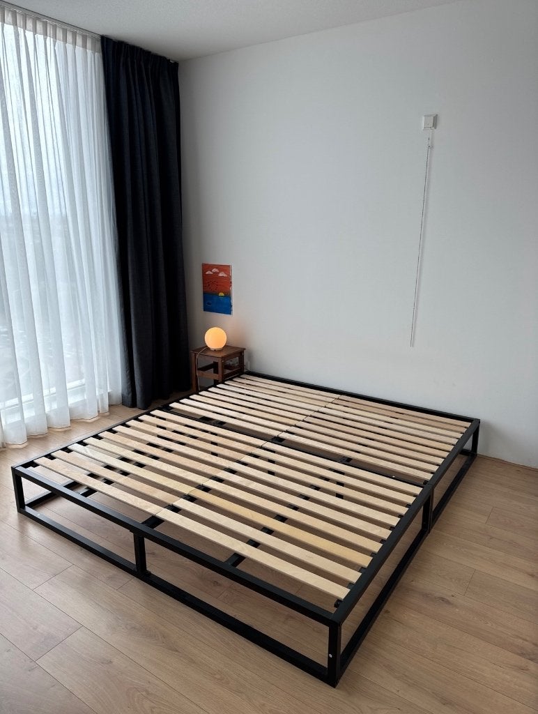 Emma Original Metalen bed 180x200, Ophalen, Zwart, Tweepersoons, Zo goed als nieuw