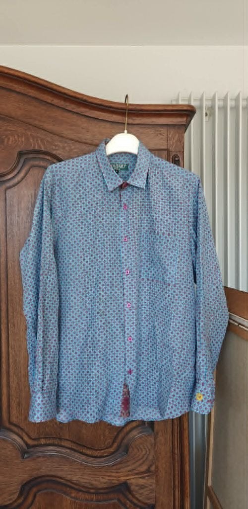 heren hemd maat regular 4 merk Souleiado, Kleding | Heren, Overhemden, Onbekend, Blauw, Ophalen of Verzenden, Zo goed als nieuw