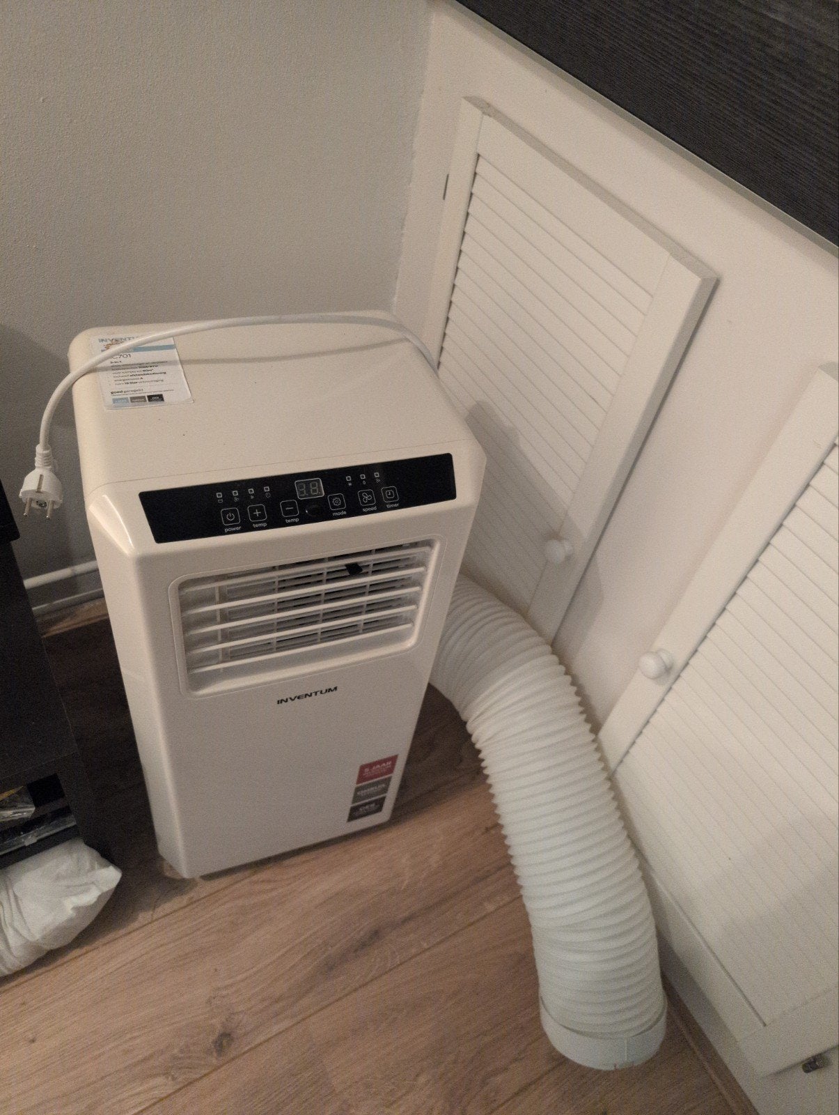 Inventum AC701 Mobiele Airco met Afstandsbediening, Witgoed en Apparatuur, Ophalen, Minder dan 60 m³, 3 snelheden of meer, Zo goed als nieuw