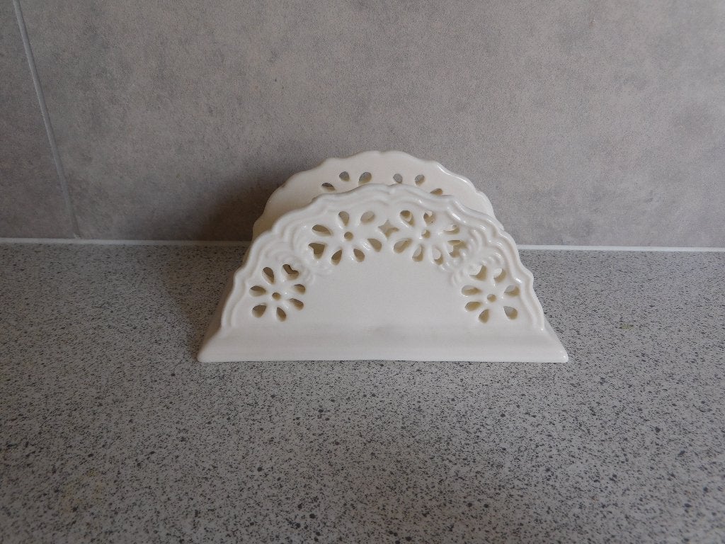 Servettenhouder of Brievenhouder Creme Kantwerk, Overige merken, Overige typen, Ophalen of Verzenden, Zo goed als nieuw