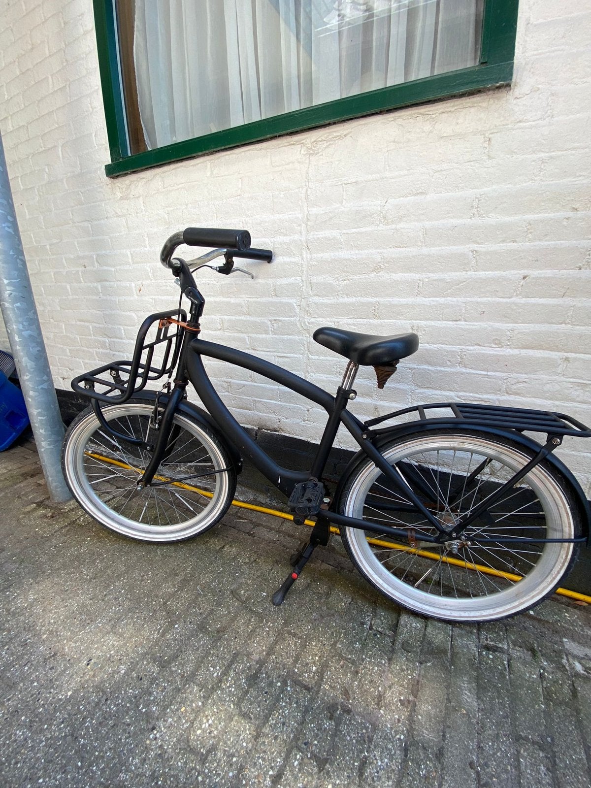 Kinder transportfiets met voordrager (6-9 jaar), Fietsen en Brommers, Fietsen | Cruisers en Lowriders, Ophalen, Gebruikt, Staal