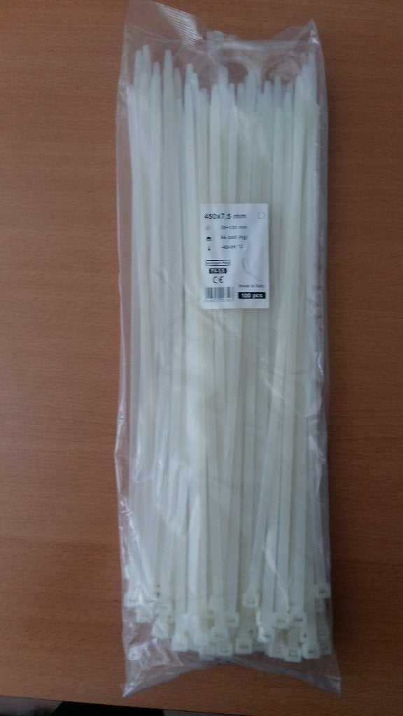 Tie-wraps 450 x 7,5mm / transparant (100 stuks), Ophalen, Nieuw, Overige typen