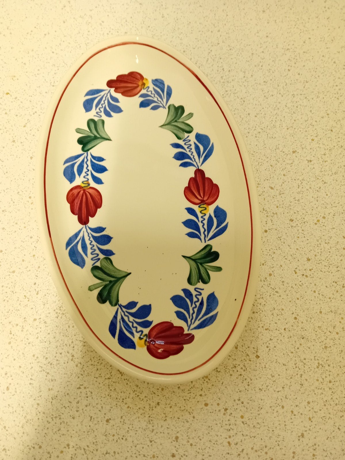 Boerenbont serveerschaal, Verzenden, Landelijk/Boerenbont, Royal Boch, Aardewerk