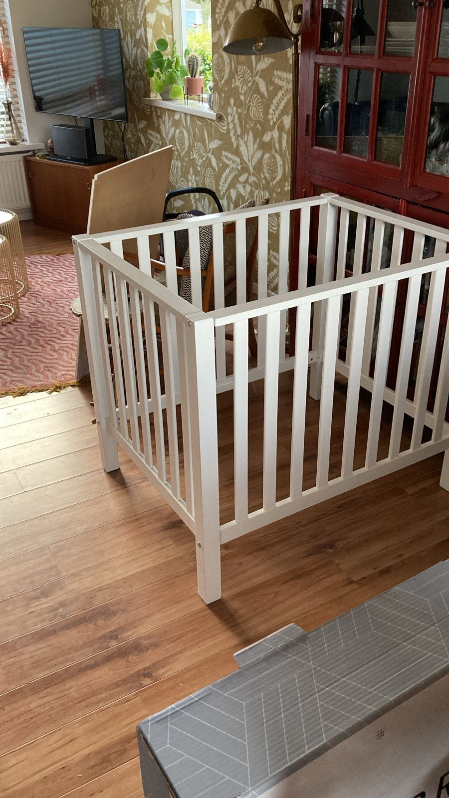 Wit babybox met twee kleden, Ophalen, Gebruikt, Ledikant