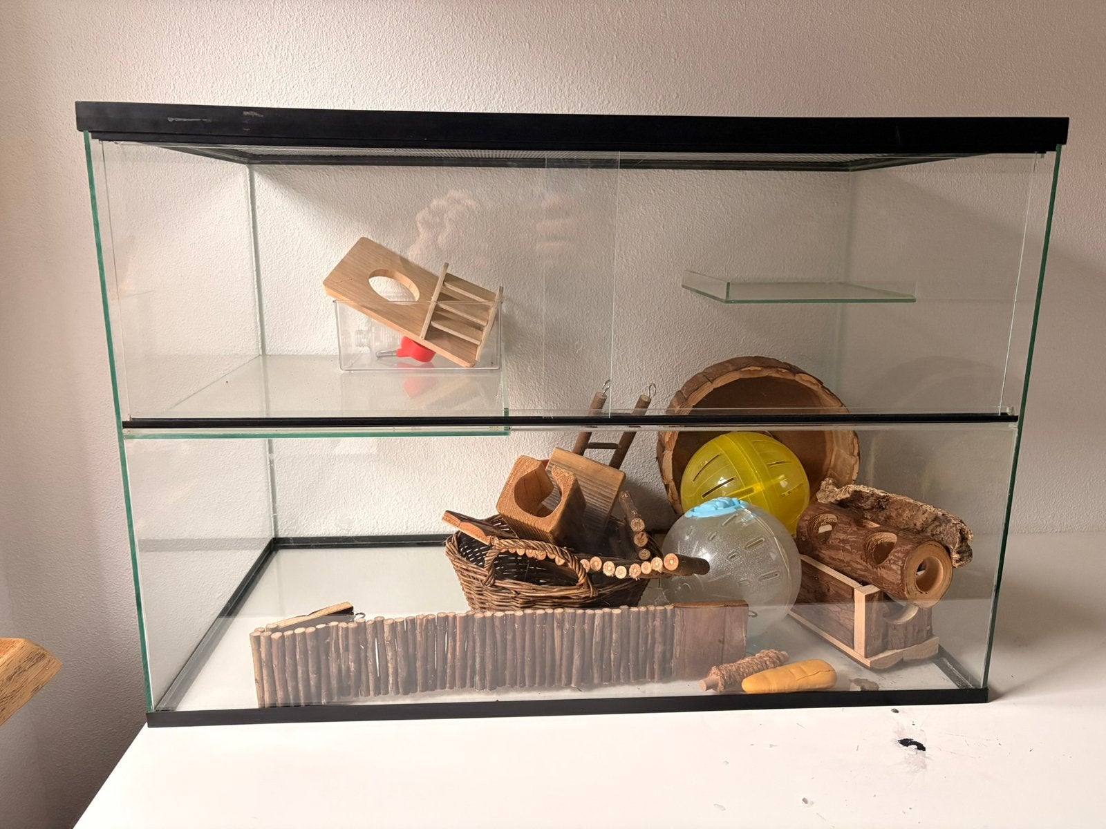 Super mooi terrarium voor kleine knaagdieren etc., Kooi, Minder dan 75 cm, Zo goed als nieuw, Ophalen