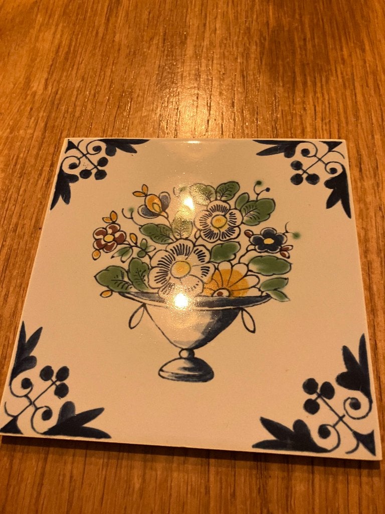 Tegel bloem Westraven, Antiek en Kunst, Verzenden